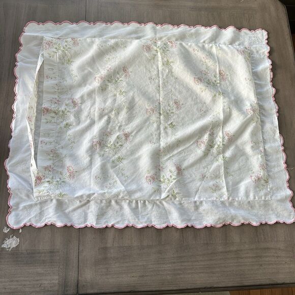 Schweitzer Linens Hemstitch Standard Pillowcase Sham Pink Hem Embroidery Italy - Picture 6 of 16